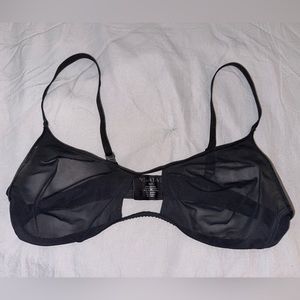 Negative black sieve cutout bra - size 5